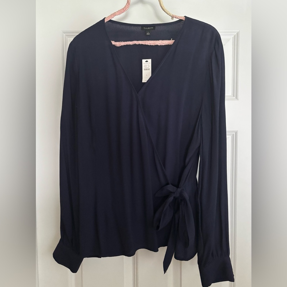 Ladies “side-tie” Wrap Blouse from Talbots